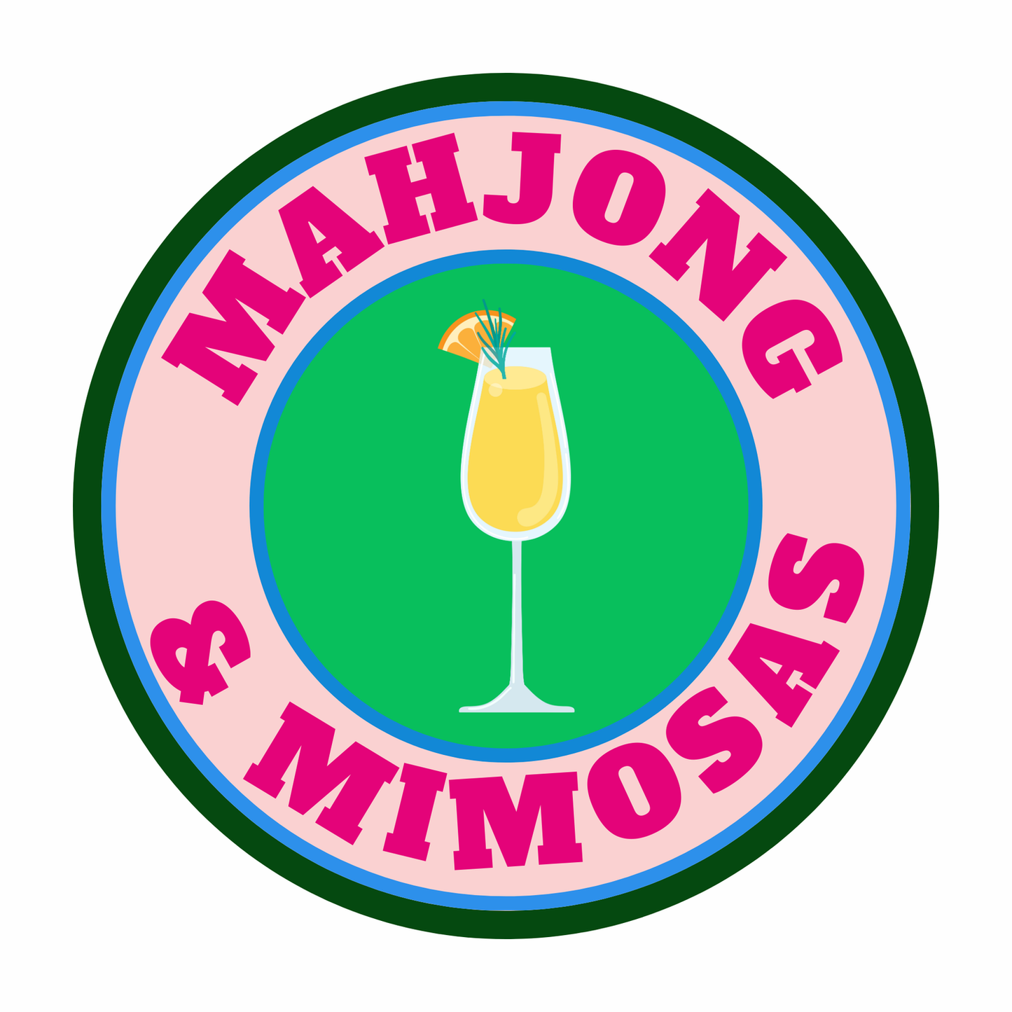 Mahjong & Mimosas Magnet