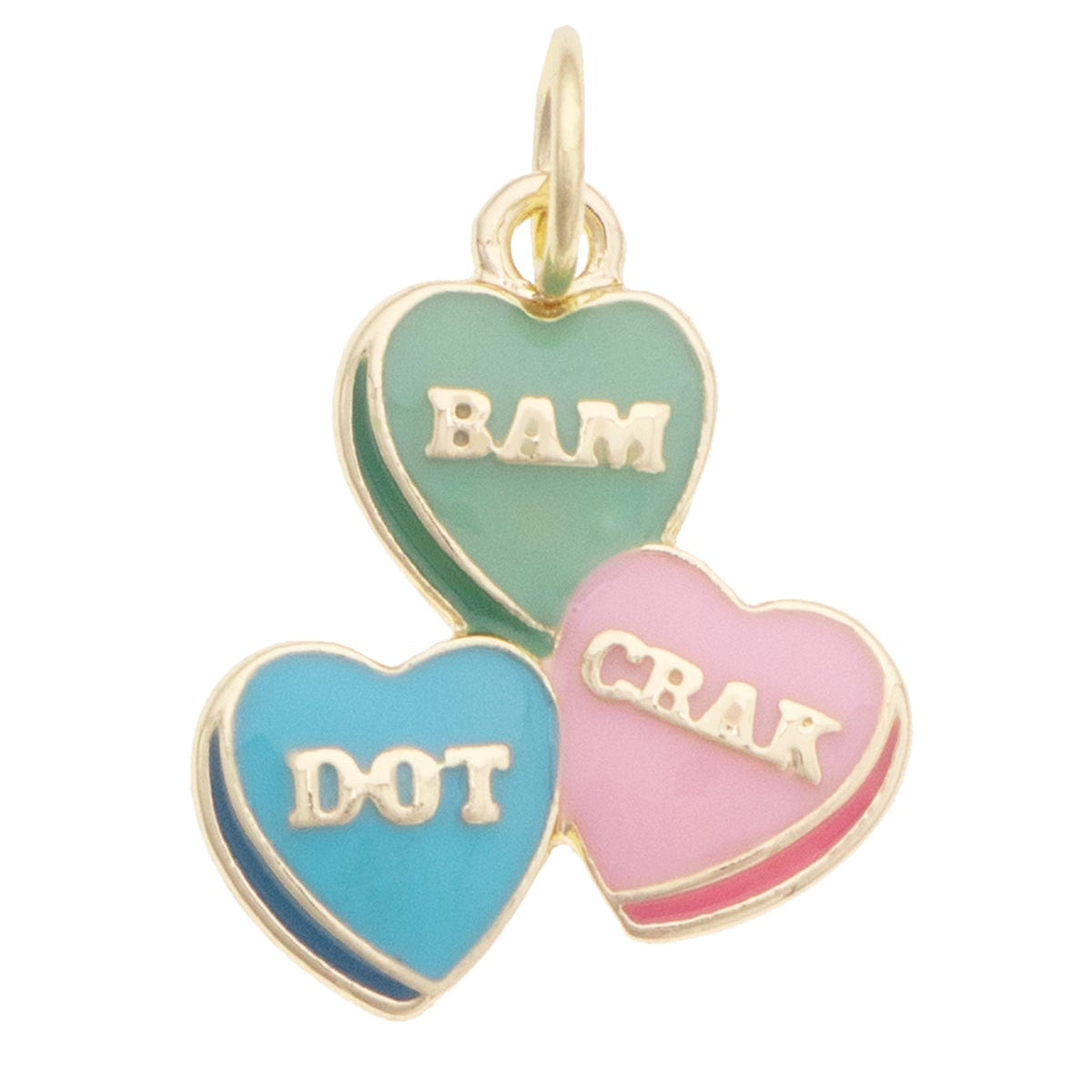 Troop Mahjong Conversation Hearts Charm
