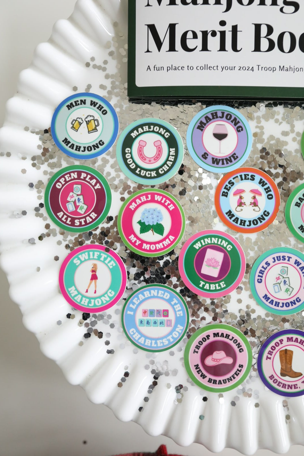 Troop Mahjong Merit Stickers (18 options - Sold Individually)