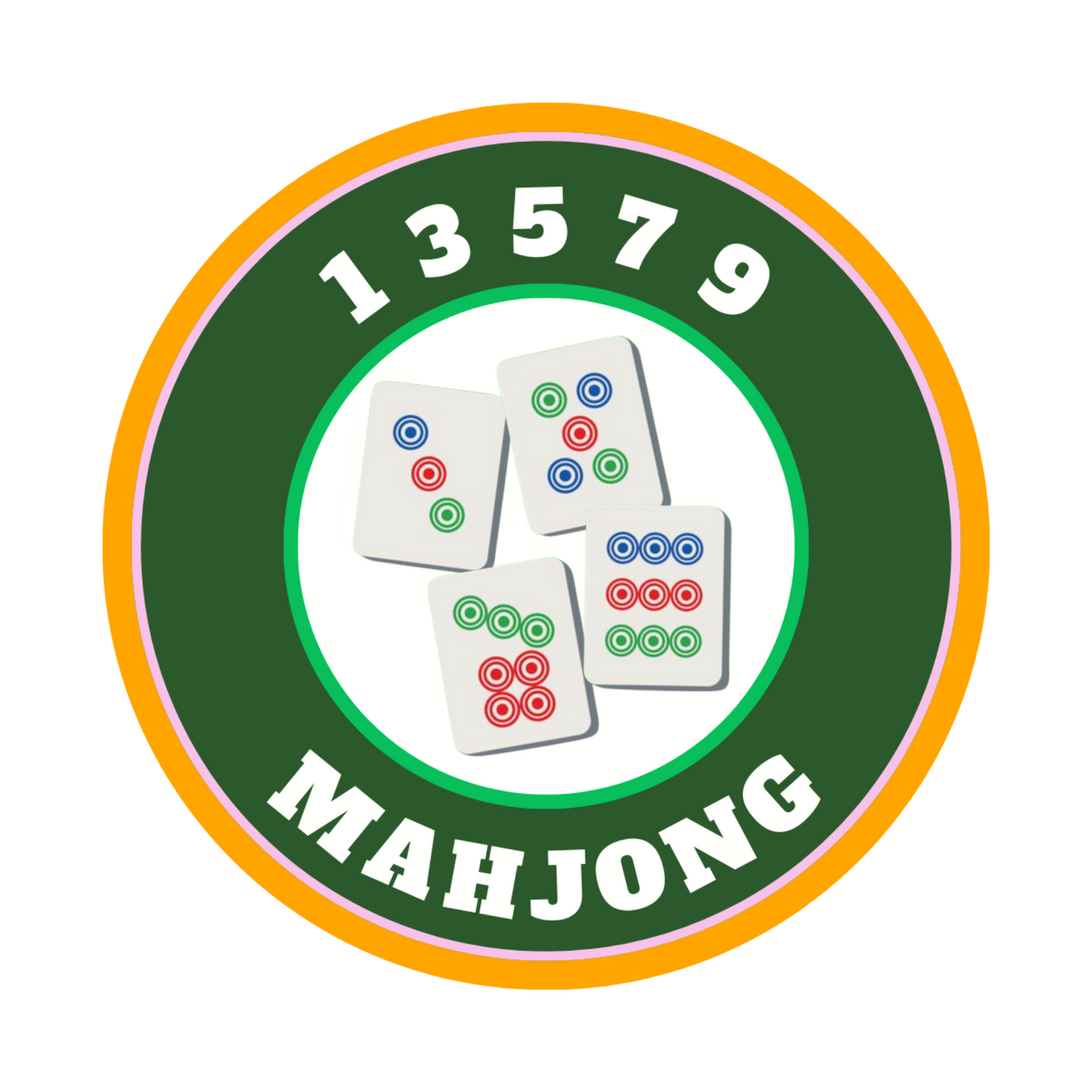 1 3 5 7 9 Mahjong merit sticker to celebrate a win in the 1 3 5 7 9 section of the NMJL card