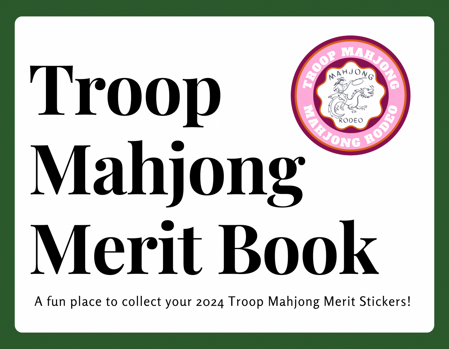 Troop Mahjong Merit Card (Sold in Sets of 4)