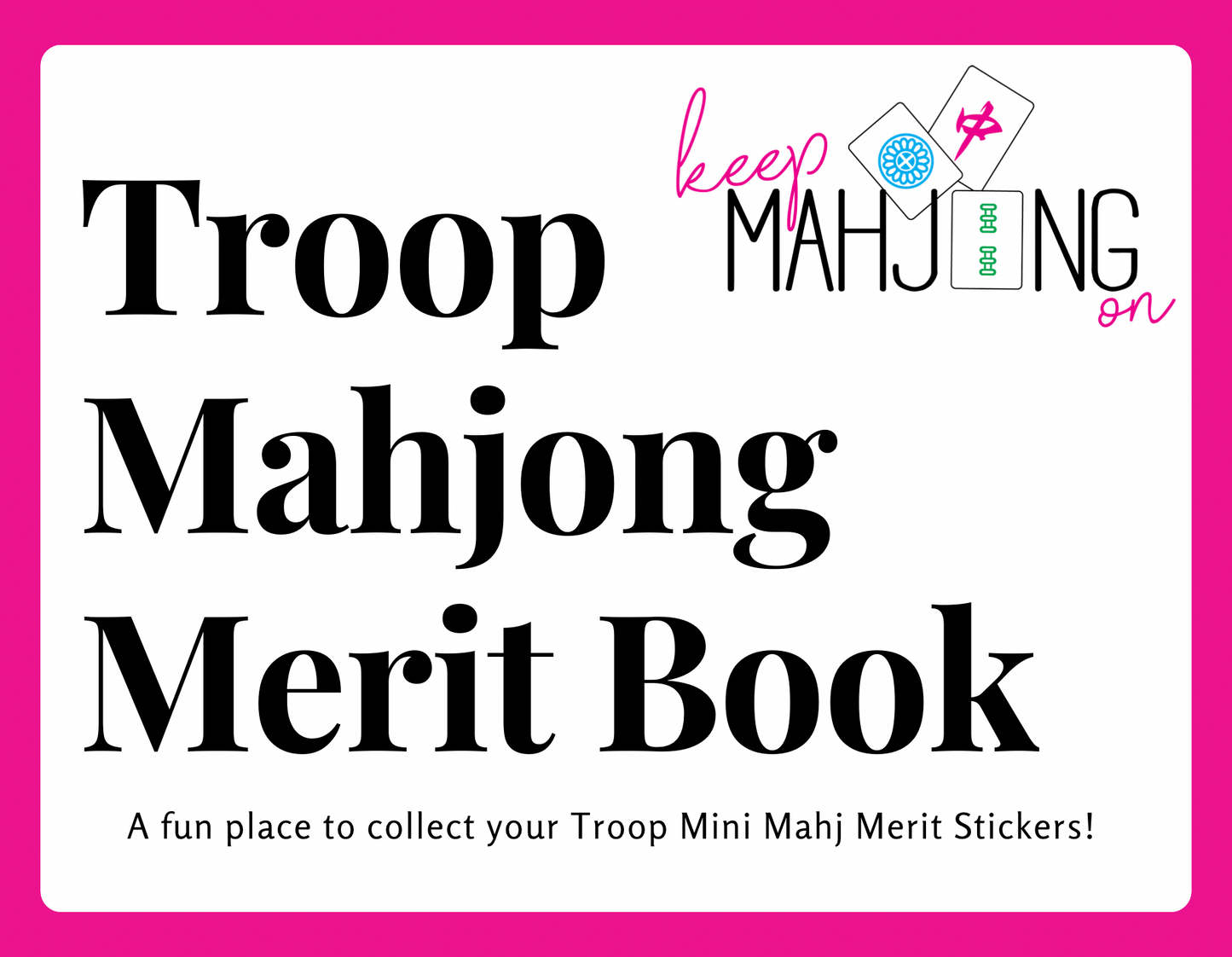 Troop Mahjong Merit Card (Sold in Sets of 4)