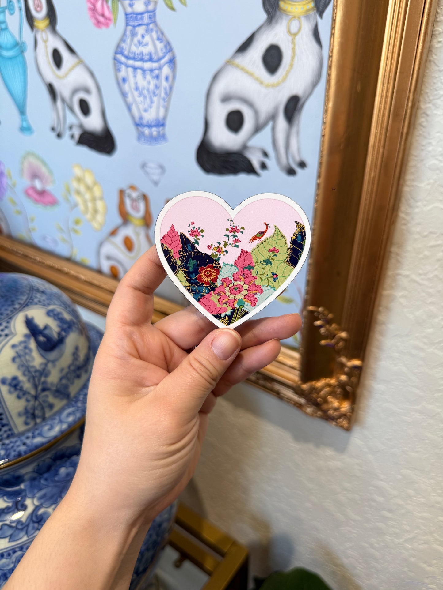 Tobacco Leaf Heart Magnet