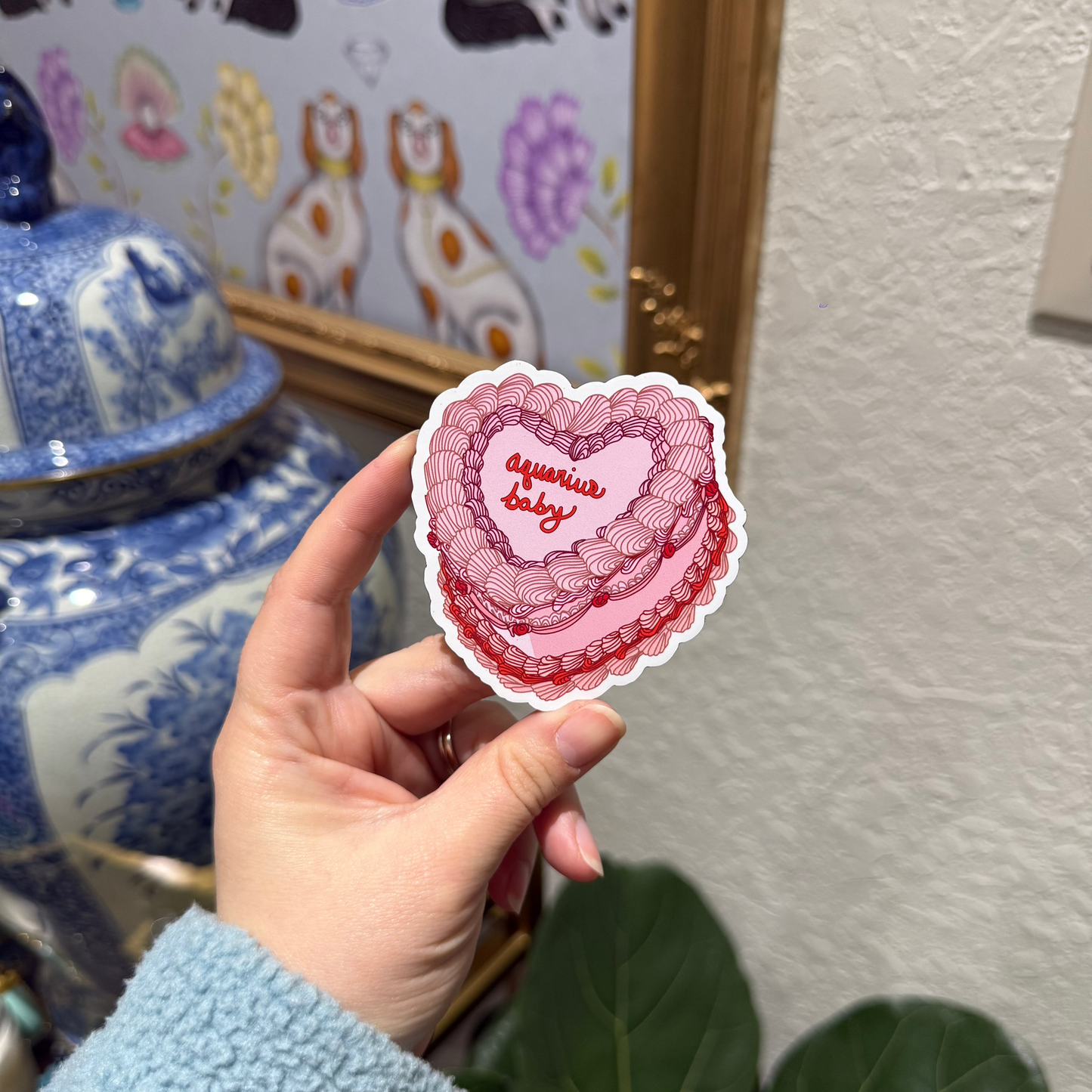 Aquarius Birthday Cake Magnet