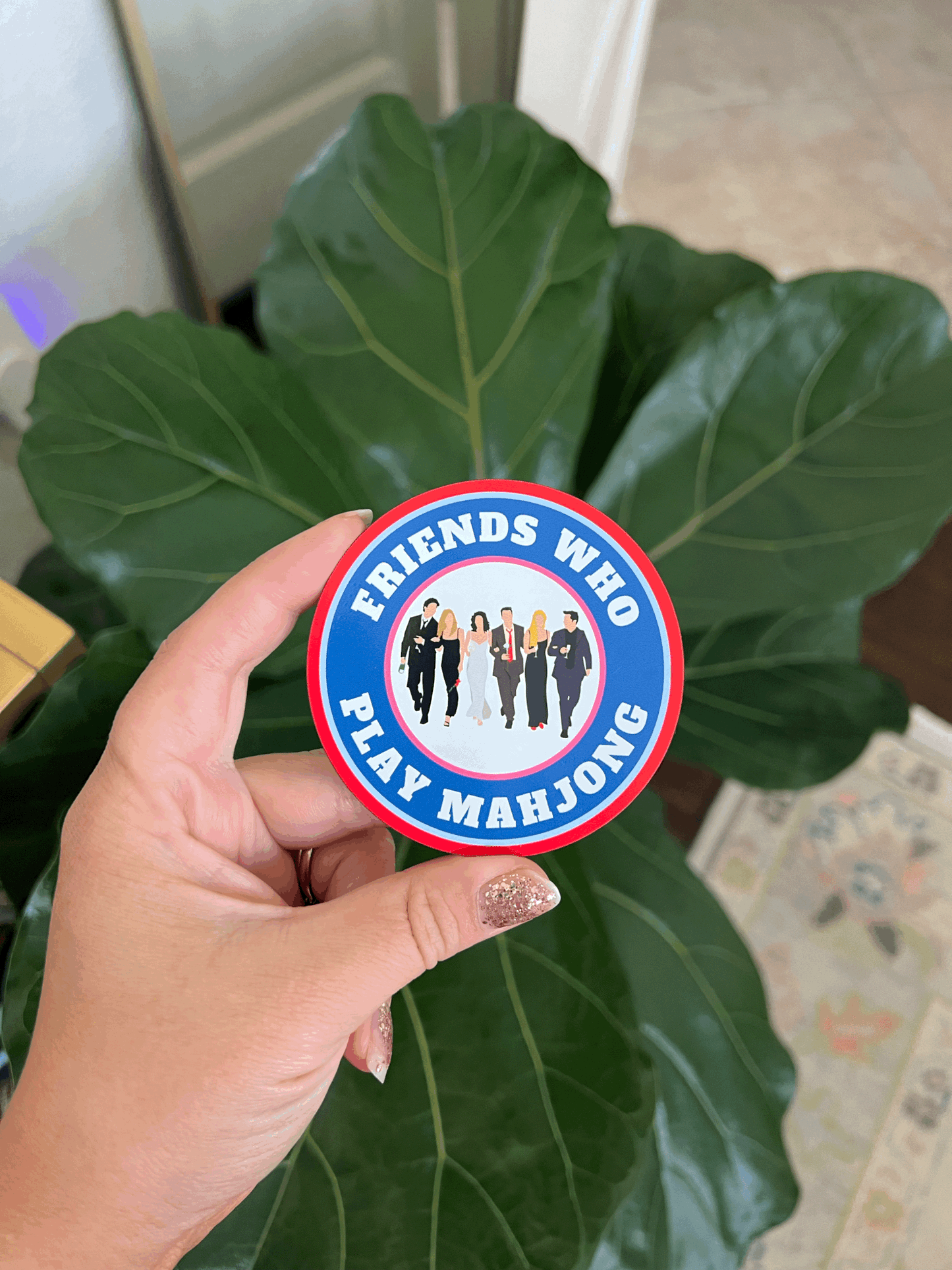 Friends Who Play Mahjong Magnet