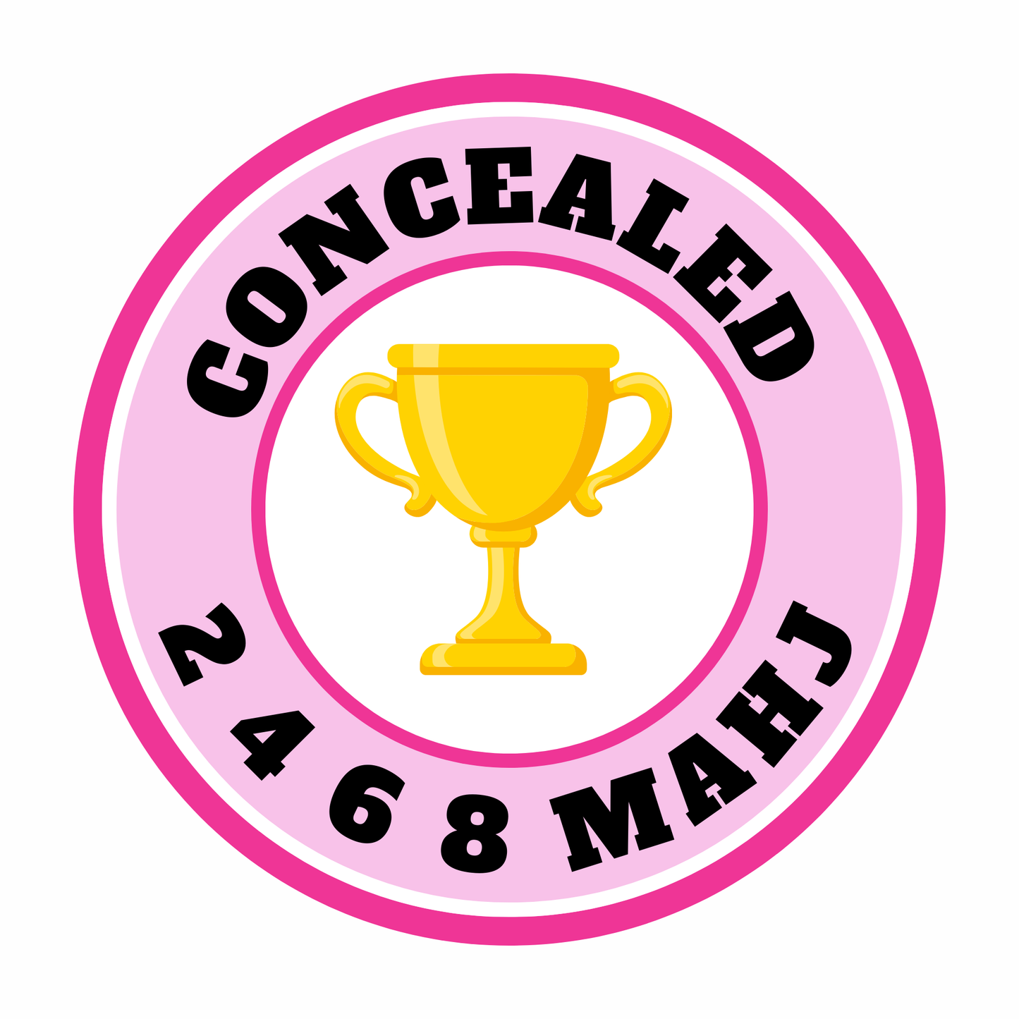 Concealed 2468 Mahj Merit Sticker (Sold in Sets of 20)