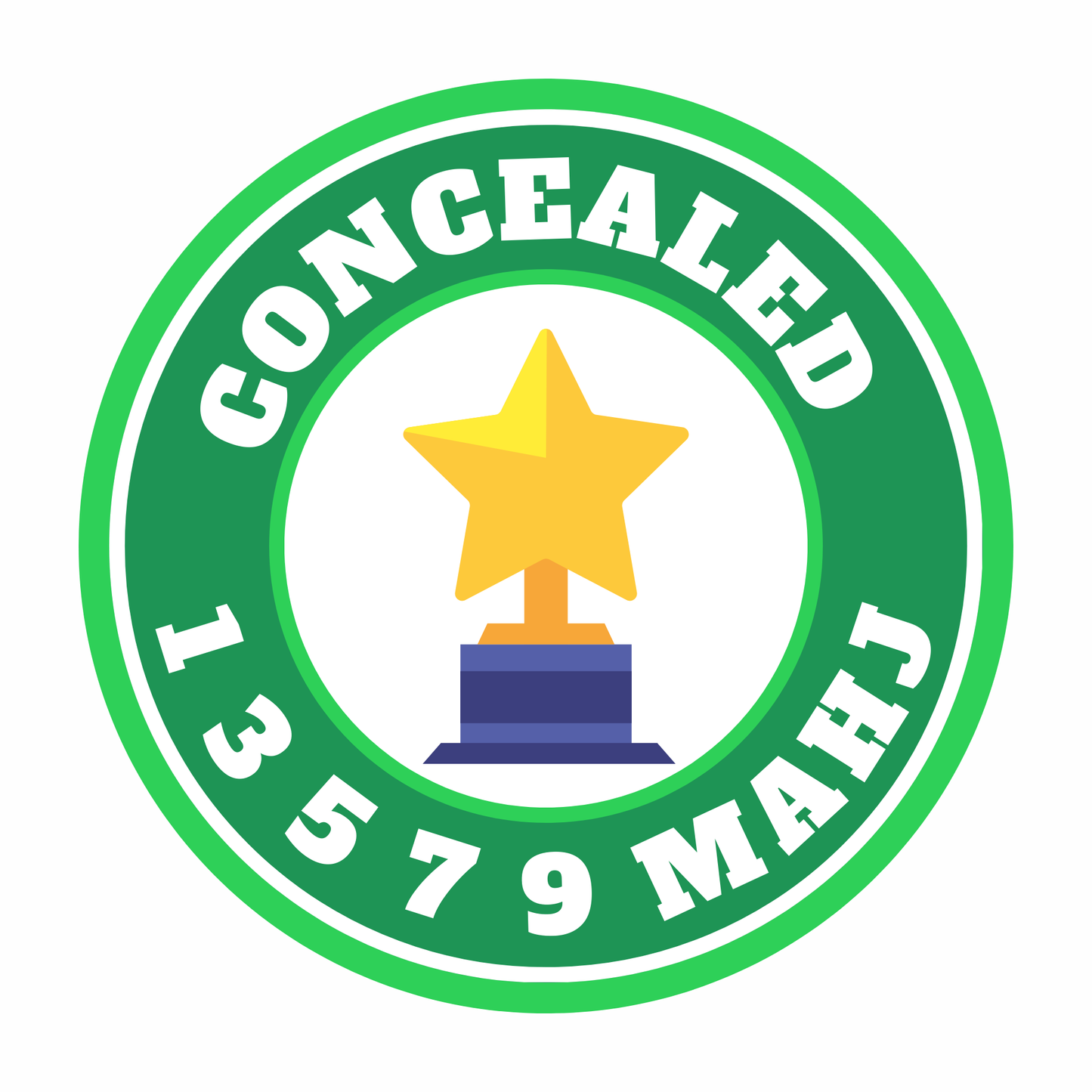 Concealed 13579 Mahj Merit Sticker (Sold in Sets of 20)