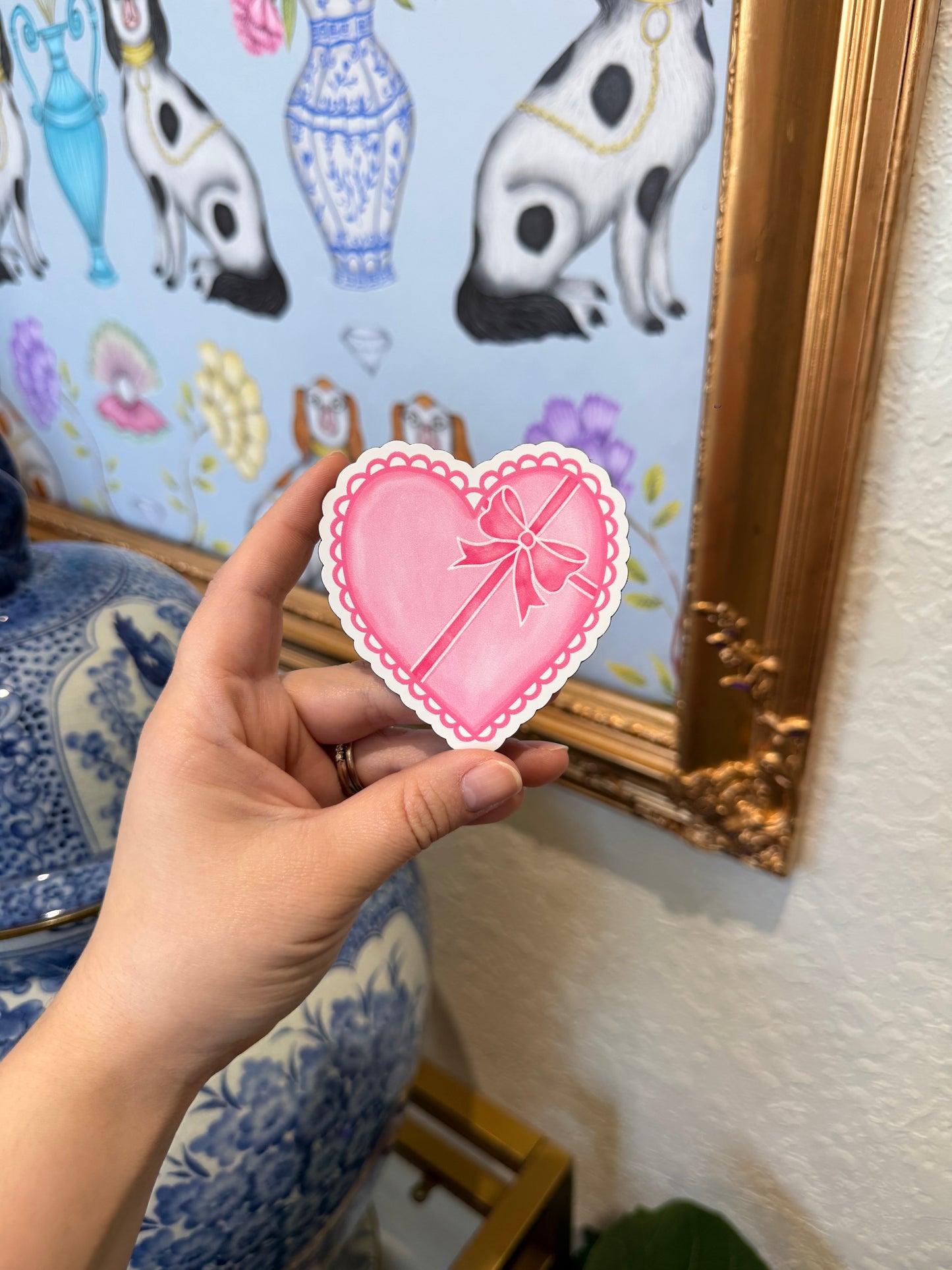 Vintage Pink Heart Magnet