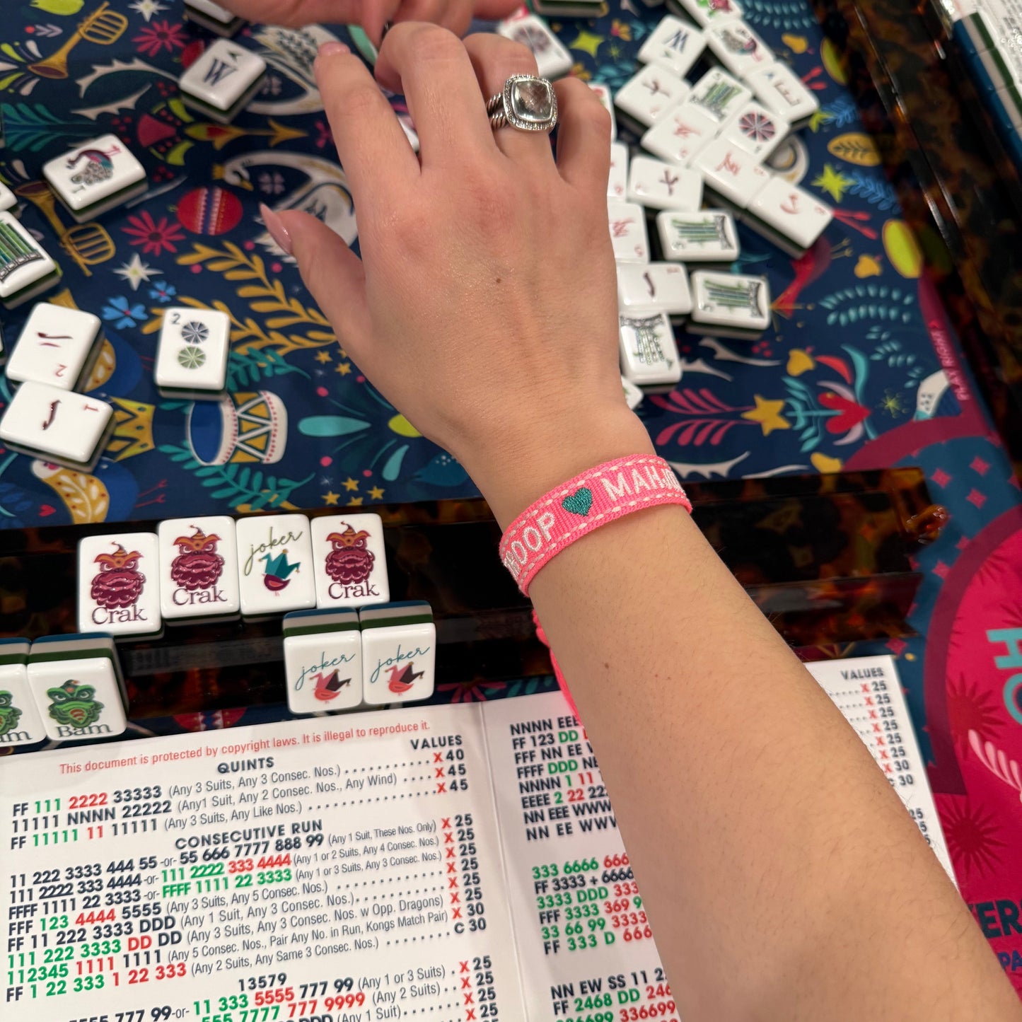 Troop Mahjong Woven Bracelet