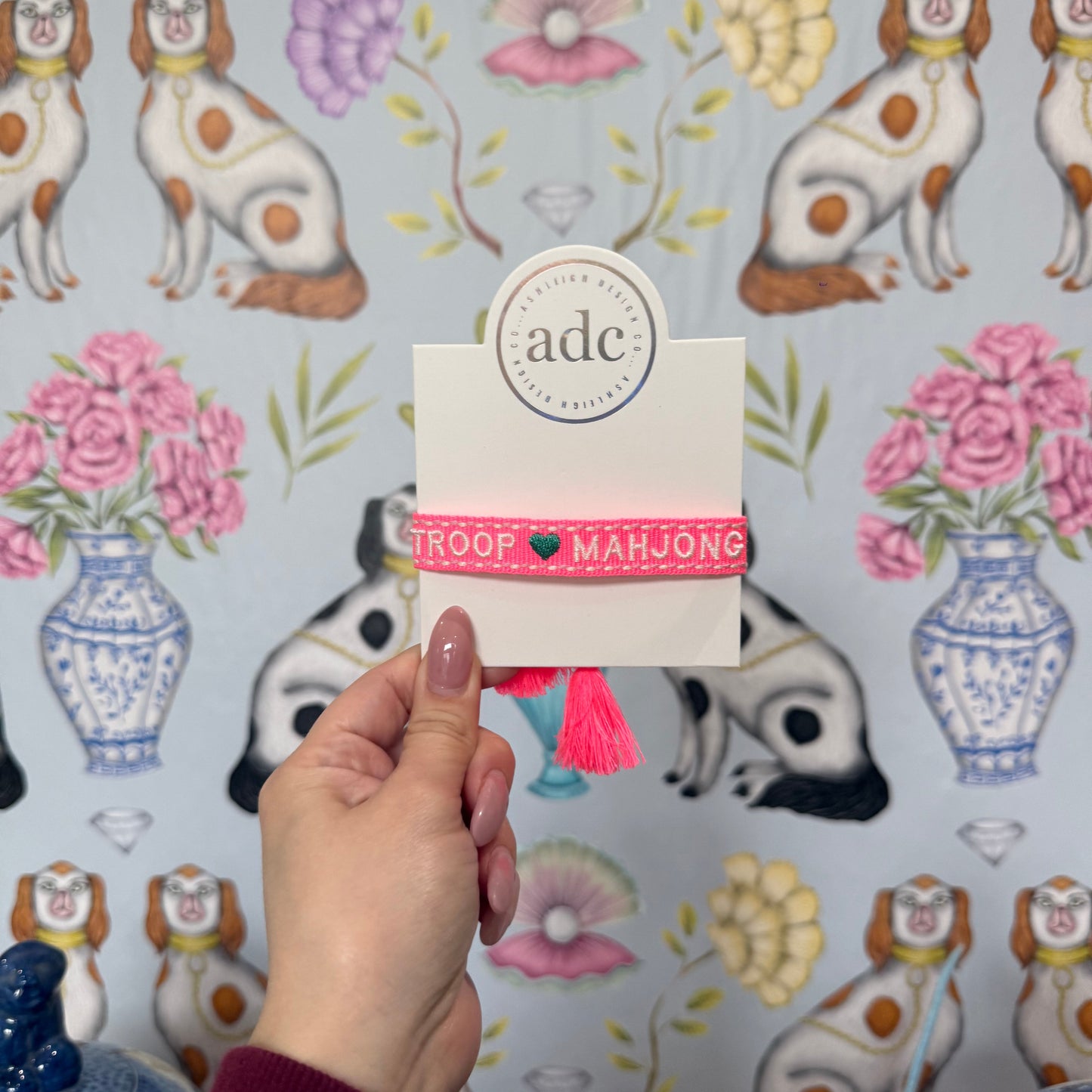 Troop Mahjong Woven Bracelet