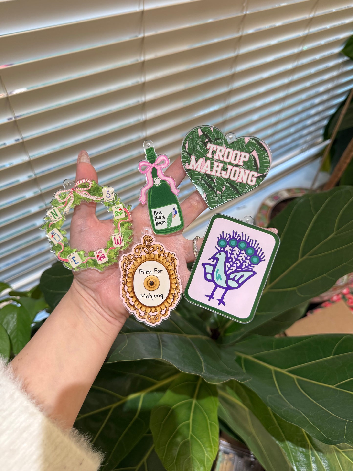 Troop Mahjong Champagne Bottle Charm