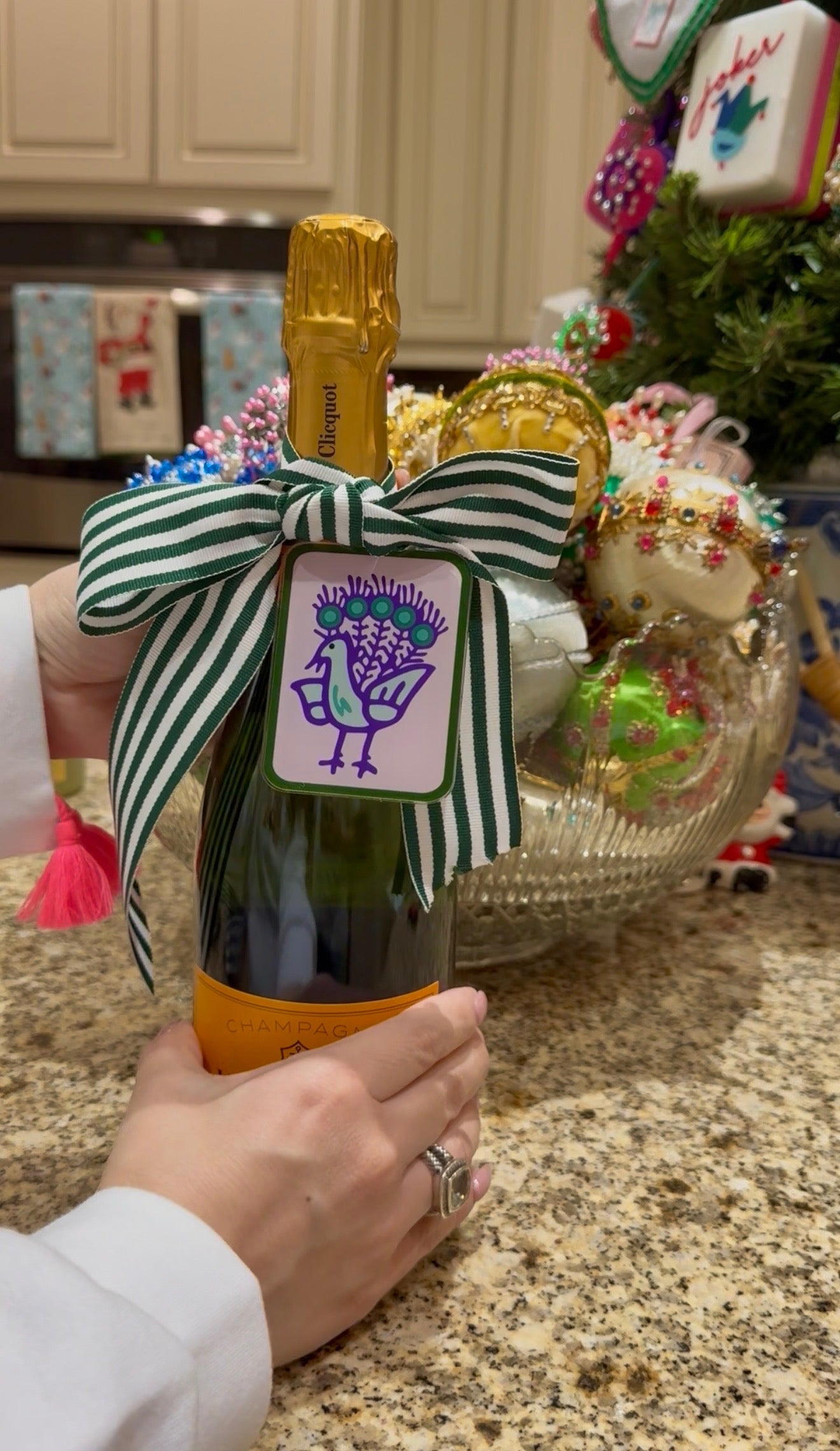 Troop Mahjong Champagne Bottle Charm