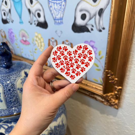 Paws Heart Magnet