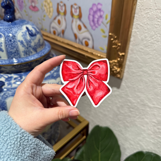 Vintage Red Bow Magnet