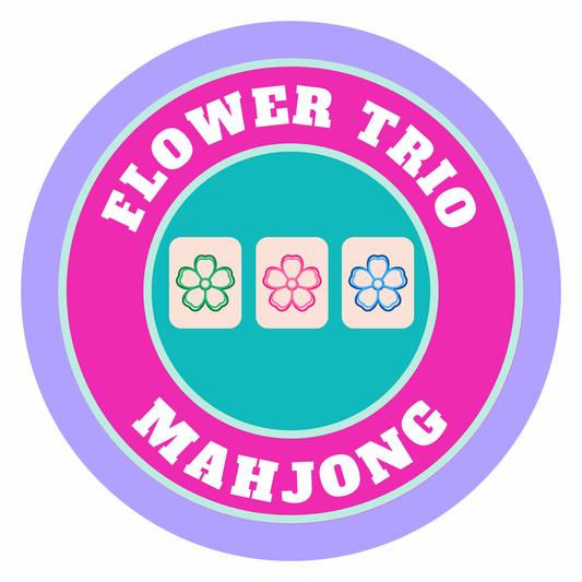Flower Trio Mahjong Merit Sticker Wholesale