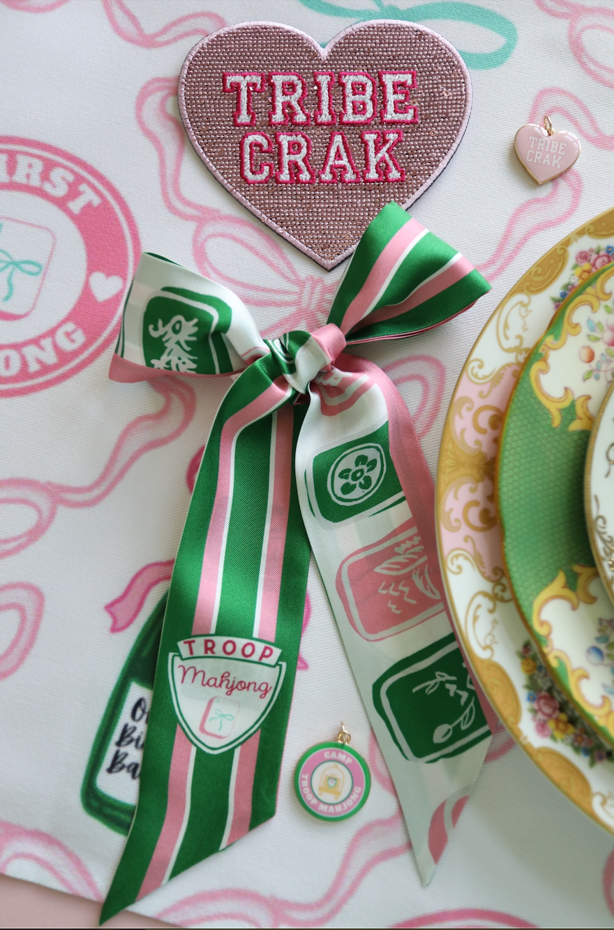 Troop Mahjong Stripe Skinny Scarf