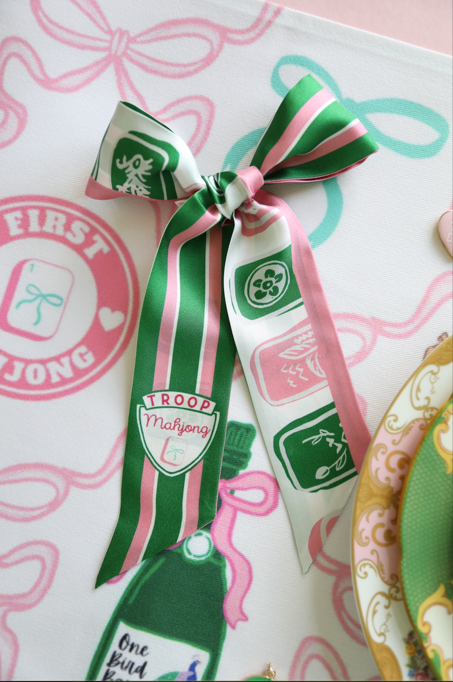 Troop Mahjong Stripe Skinny Scarf