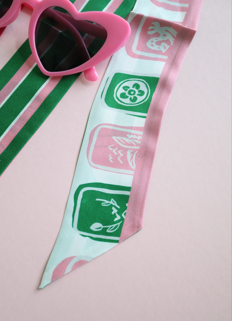 Troop Mahjong Stripe Skinny Scarf